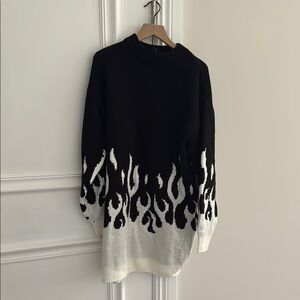 Divided Black Knit Sweater Dress size Small